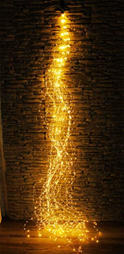 Arnusa LED Lichterbündel XXL mit 1440 LED'S Lichterschweif Draht Lichterkette Lichterdraht 45 Stränge Weihnachtsbeleuchtung Lichtschweif