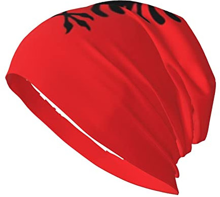 408 Wintermütze Albanien-Flaggendruck, Strickmütze Weiche Mütze Leichte Strickmützen Für Outdoor Winter Skating