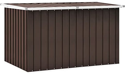 ZEYUAN Gartenbox, Auflagenbox Wasserdicht, Box Für Gartenauflagen, wasserdichte Box, Aufbewahrung, Aufbewahrungsbox, Braun 149 x 99 x 93 cm
