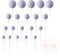 Faux Coloured Polystrene Cake Topper Ball Spheres - Pack of 20 (Lilac)