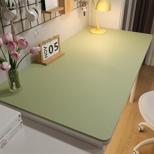 Liveinu Schreibtischunterlage, PU-Leder-Schreibtischmatte, Multifunktionales Office Mousepad Laptop Schreibunterlage, Tisch-Schutz Unterlage für Büro Zuhause, Grün, 80x160cm