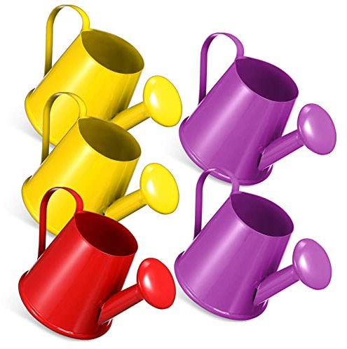 CORHAD 5pièces Petit Arrosoir pour Garçon Fille Seau Arrosage De Jardin Bouilloire pour Plantes Mini Accessoire pour Maison Léger Et Compact