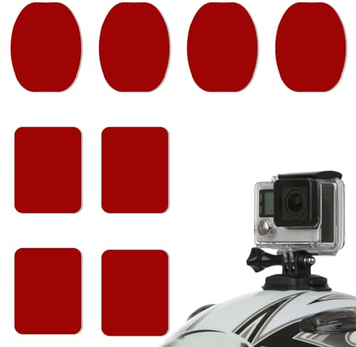 Nuqin 8PCS Dash Cam Sticky Pads for Nextbase,3m Sticky Pads Double Sided,Double Sided Adhesive Mount,Sticky Pads for Action Cameras & Dashcams(Red)