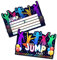 Dazzjoy 12 x Einladungskarten Trampolin Party, Jump Party Einladungskarten Kindergeburtstag Junge Mädchen, Einladung Kindergeburtstag Junge, Geburtstagseinladungen Jungen Mädchen, Einladungskarte