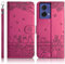 Succtopy Cover per Motorola Moto G85 5G Flip Caso in PU Pelle Premium Portafoglio Custodia Motorola Moto G85 5G [Protezione Completa] [Slot Scheda] [Kickstand] Case Motorola Moto G85 5G Rosa Rossa