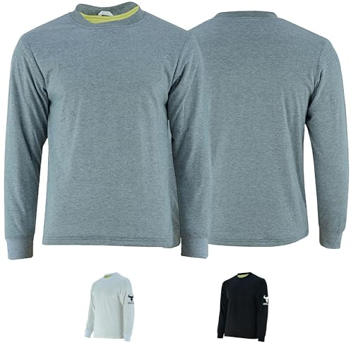 BULLDT Schnittfest Herren T-Shirt Abriebfest Sweatshirt Pullover Motorradhemd Biker Motorradshirt Futter 100% komplett mit Aramid-Fasern Aramidgewebe Sicherheitsschutz
