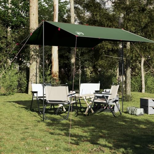 Tino Tech Tarp Outdoor Tent Zeltplane Tarp für Hängematte Wasserdicht Tarp Camping Zelt Plane Ultraleicht Camping Zeltplane Zeltunterlage für Ourdoor Camping 300x294 cm Polyester Grün