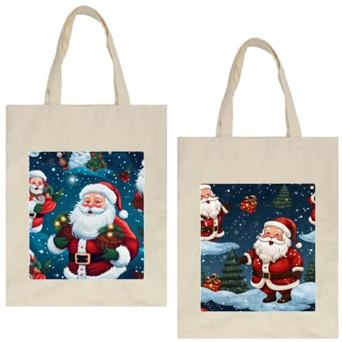 HOHODIY Weihnachtsmann-Tragetasche für Damen, Mehrfarbig 16, 14x17.5in/35.5x44.5cm