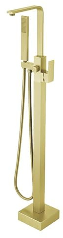 XJTNLB Mitigeur Baignoire Monotrou Or Brossé Robinet Salle Bain Douche Baignoire Mitigeur Monocommande Bain Douche