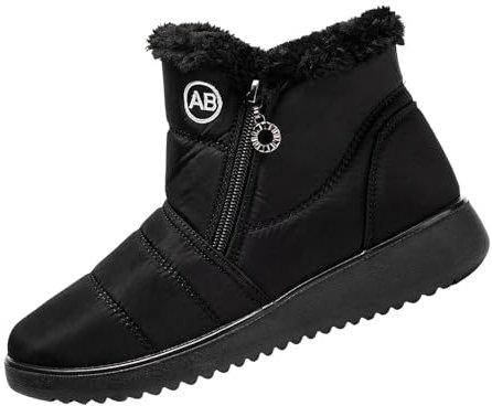 Generico Stivali con Ghetta Donna Stivali Brillantini Donna Scarpe Invernali comode in Cotone Stivali Antiscivolo per Stivali da Neve da Donna Waetpoof Stivali Donna 37 Stivali Estivi (Black, 37)