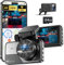 RENGAC Caméra : Double caméra Voiture 4K+2K Full HD, WiFi 5G intégré avec Carte 64GB, GPS, écran IPS 3 Pouces, Vision Nocturne UHD 2160P, contrôle par Application, HDR et Surveillance Parking 24h