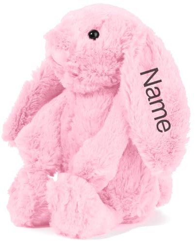 OXYEFEI Personalisierte Kuscheltier Hase,Hase Baby Geschenk Kuscheltier mit Name Kuscheltier Baby Personalisierte Geschenke Baby Geschenk für Mädchen, Jungen & Babys Geburtstag, Ostern