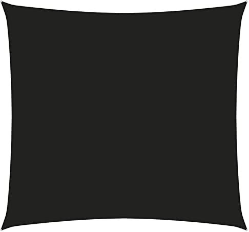 Gecheer Toldo de Vela Cuadrado Tela Oxford Negro 3x3 m,Toldo Lateral Retráctil para Terraza Patio Balcon