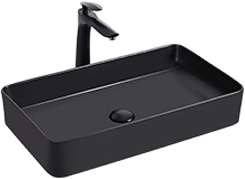 JYBNBBE Fregadero de Cocina, lavabos de baño, Lavabo Rectangular Verde Oscuro Taichung, lavabos de baño, lavabos sobre encimera para el hogar, Accesorios de Cocina, Regalo,Grey-60.5x34x10.5cm