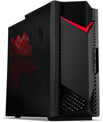 acer Nitro N50-130 Gaming Desktop | AMD Ryzen 7 7700 | 16GB RAM | 1TB SSD | AMD Radeon RX7600 8GB | 500W PSU | USB 3.2 | Windows 11 Home | Black