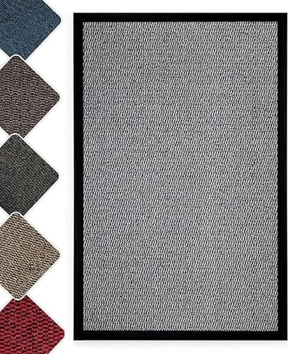 Abaseen Dirt Trapper Mat, Rubber Door Mat Indoor & Door Mat Outdoor,Heavy Duty Super Absorbent Non Slip Rubber Backed Barrier Mat Washable Indoor
