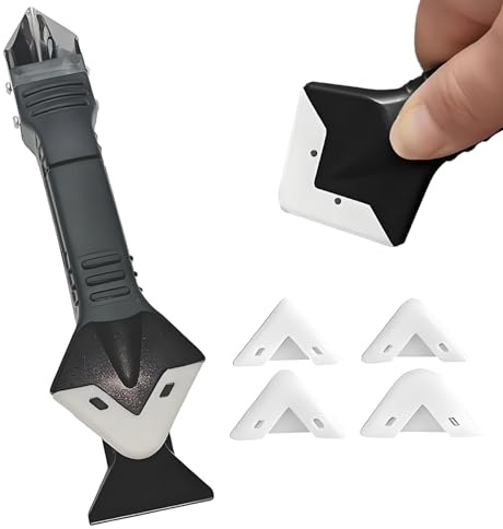 Set di attrezzi per rimozione in silicone, per utensili da bagno in silicone, set di attrezzi, ugelli di guarnizione intercambiabili Caulk, strumento di regolazione per finestre, per detergente curvo