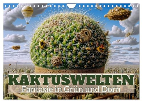 Kaktuswelten. Fantasie in Grün und Dorn (Wandkalender 2026 DIN A4 quer), CALVENDO Monatskalender: Tauchen Sie ein in fantastische KI-Kaktuswelten, in ... Träume auf Sie warten. (CALVENDO Kunst)