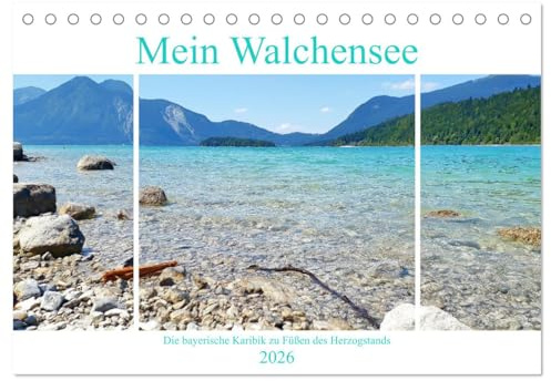 Mein Walchensee - Die bayerische Karibik zu Füßen des Herzogstands (Tischkalender 2026 DIN A5 quer), CALVENDO Monatskalender: Der Walchensee in Oberbayern im Jahresverlauf (CALVENDO Natur)