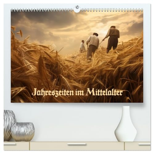 Jahreszeiten im Mittelalter (hochwertiger Premium Wandkalender 2026 DIN A2 quer), Kunstdruck in Hochglanz: Früher hat man die Jahreszeiten noch viel unmittelbarer erlebt. (CALVENDO Orte)