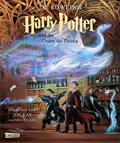 Harry Potter und der Orden des Phönix (Schmuckausgabe Harry Potter 5): Vierfarbig illustrierte Ausgabe mit großformatigen Bildern und Lesebändchen – der Kinderbuch-Klassiker zum Vorlesen