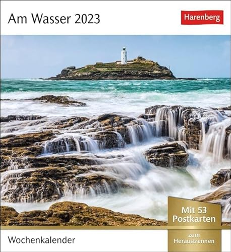 Am Wasser Postkartenkalender 2023. Kalender im Postkartenformat zum Aufstellen. 53 Postkarten mit Fotos bekannter Künstler - zum Sammeln oder Verschicken.: Wochenkalender mit 53 Postkarten