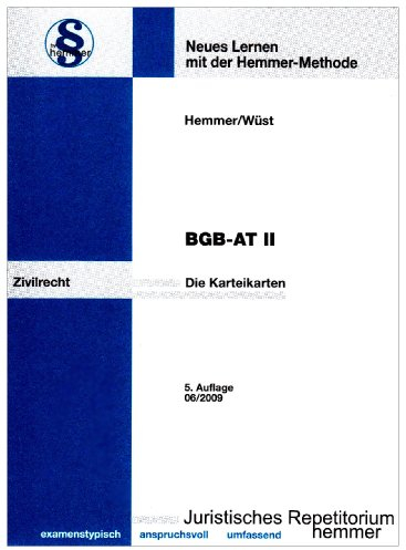 BGB AT II (Karteikarten - Zivilrecht)