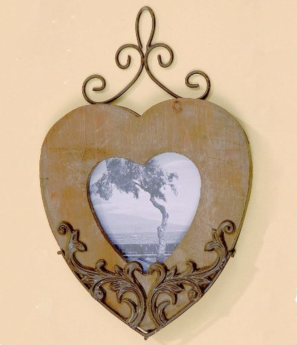 Wandbilderrahmen Herz, Holz L 33 cm