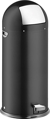 helit H2405495 Papelera Negra 52 litros, Metal, Stainless Steel, Black