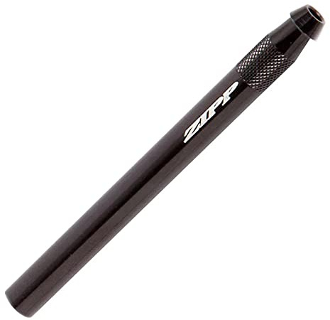 Zipp 72mm Valve Extender for Threaded Presta Valves - Durable Black Aluminum with Knurled End & 3mm Hex Seal Technology for Road & Mountain Bikes