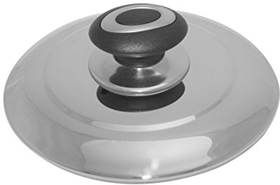 Dynamic24 Universal Edelstahl Topf Deckel Ø16cm Ersatz für Pfanne Bratpfanne Zubehör Ersatzdeckel Pfannendeckel Topfdeckel Abdeckung Silber mit isoliertem Griff