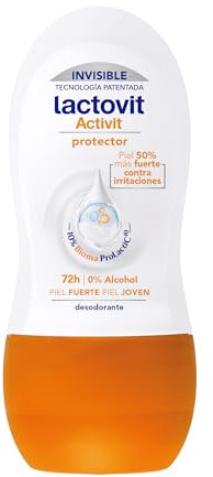 Lactovit - Desodorante Roll On Protector Activit con L. Casei F, 0% de Alcohol, Anti-Irritaciones y 48H de Eficacia