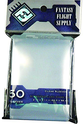 Fantasy Flight Games 50 x Klar Standard Karte Ärmel 63,5 x 88 mm FFG grau Label FFS05