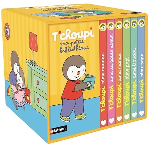 Ma petite bibliothèque T'choupi: Contient 6 livres: Contient 6 livres : T'choupi aime maman ; T'choupi aime papa ; T'choupi aime sa petite soeur ; ... ; T'choupi aime papi; T'choupi aime doudou