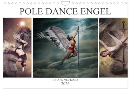 Pole Dance Engel (Wandkalender 2026 DIN A4 quer), CALVENDO Monatskalender: Die phantastische Welt des Poledance (CALVENDO Erotik)