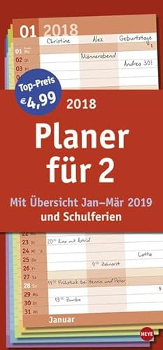 Planer für zwei Basic - Kalender 2018