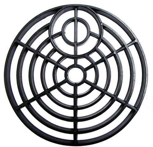 ROUND 6 15cm PLASTIC BLACK DRAIN COVER / GULLEY GRID / DRAINAGE GRILLE GULLY