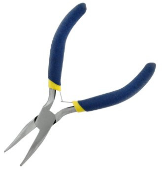 Modelcraft 125 mm Snipe Bent Nose Smooth Pliers, Blue