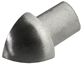 Fuchs Design Fliesenschiene Ecke Endstück Professional 6 mm Viertelkreis V2A Edelstahl gebürstet - Außenecke