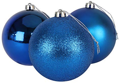 Bagagli extra large 3-150 mm - Design lucido, opaco e glitter - Decorazioni natalizie (blu reale)