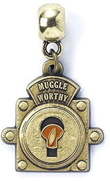 Ciondolo ufficiale Animali Fantastici con scritta “Muggle Worthy” (versione lingua inglese)