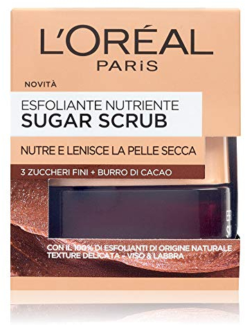 L'Oréal Paris Kugar Scrub Peeling pflegend Gesicht & Lippe mit feinen Zuckerkristallen + Kakaobutter, 50 ml Farbe