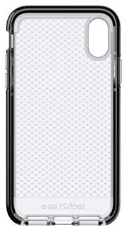 Tech21 T21-6169 Protective Apple iPhone X/XS Case Thin Patterned Back Cover with FlexShock - Evo Check - Smokey Black - 5.8 inches