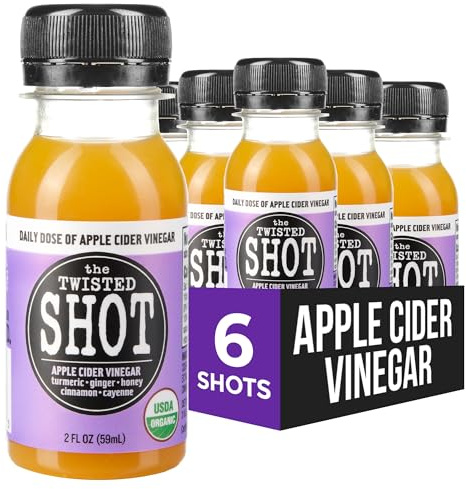 The Twisted Shot Apple Cider Vinegar Wellness Shots, 2 oz (Pack of 6)