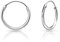 DTPsilver® 925 Sterling Silber Creolen Ohrringe - Klein/Mittelgroße/Groß - Dicke 1.2 mm - Durchmesser: 14 mm