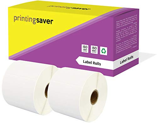 Printing Saver 76 x 51 mm 2 Thermodirekt-Etiketten (1000 Stück/Rolle, weiß) kompatibel für Zebra Toshiba Citizen Sato Honeywell Intermec Datamax CAB Eltron Godex Orion UPS Wasp Etikettendrucker