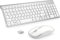 JOYACCESS Tastiera e Mouse Wireless, Tastiera Wireless Silenziosa e Mouse Senza Fili da 2400 DPI, con 2.4G USB Ricevitore, Layout Italiano QWERTY, per PC, Laptop, Windows, Mac OS - Argento Bianco