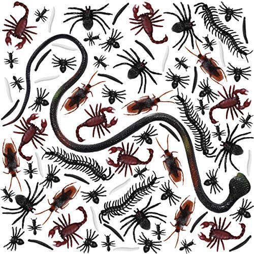 Toyvian Kunststoff Realistische Bugs, 169stücke Teiliges Von Halloween Insekten Deko Für Pranks Und Bildung Simulierte Insektenfiguren Für Halloween Partys Aprilscherz Streich Set Und Kinder Spielen