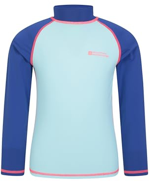 Mountain Warehouse Kids Rash Vest - UV Protection Rash Guard, Long Sleeves Childrens Rash Shirt, Flat Seams, Quick Drying, Stretch Fabric - Ideal for Swimming, Mint - Unicorn Kids Size 11-12 Years