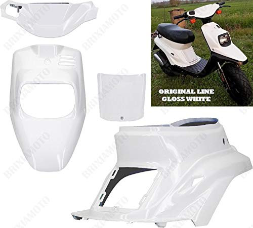 KIT 4 PEZZI PLASTICHE SCOCCHE BIANCO LUCIDO BOOSTER SPIRIT BW'S ORIGINAL '88/'03
